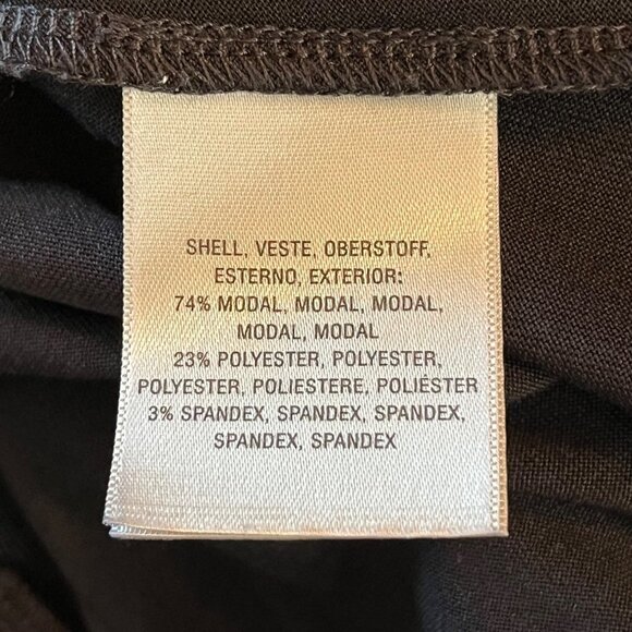 Moulinette Soeurs Raneri One Shoulder Dress Modal Ruffled Hem Detail Dark Gray S - Picture 10 of 11